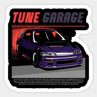 Hondaa CRX (purple) Sticker